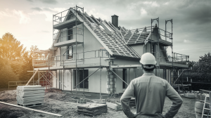 maison-renovation-echafaudage-ouvrier-casque