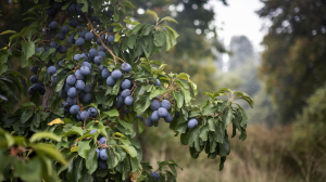 prunier-prunes-foret-lumiere-feuilles