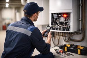 technicien-chaudiere-outils-sous-sol