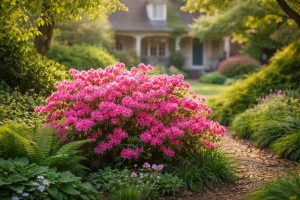 azalee-fleurs-jardin-maison-floue
