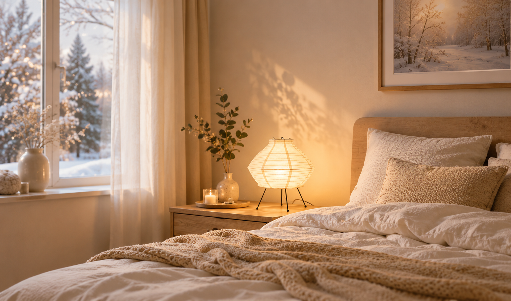 Lampe de chevet japonaise : l'art de la lumière douce au service de la chambre